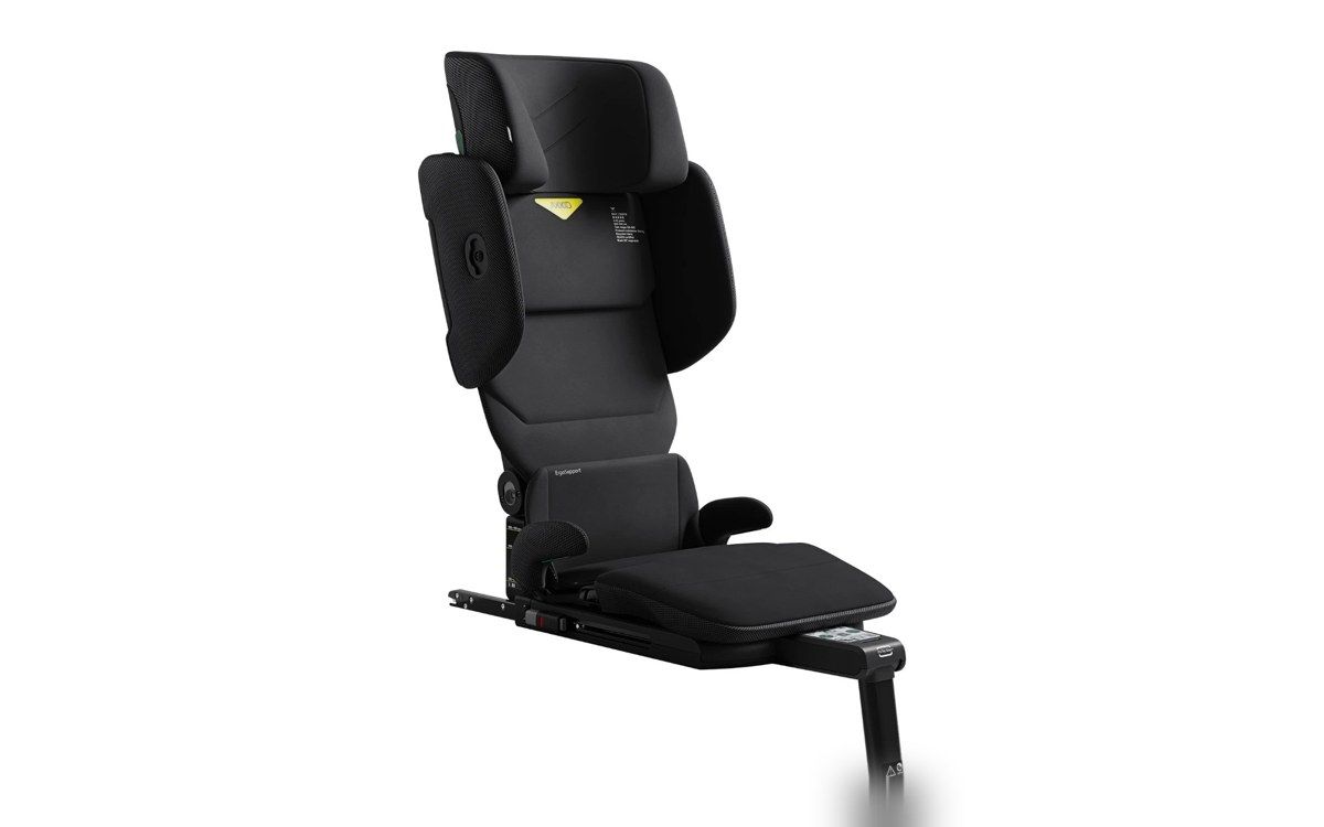 Le rehausseur Axkid Up vu de trois quarts, avec son assise allongée.