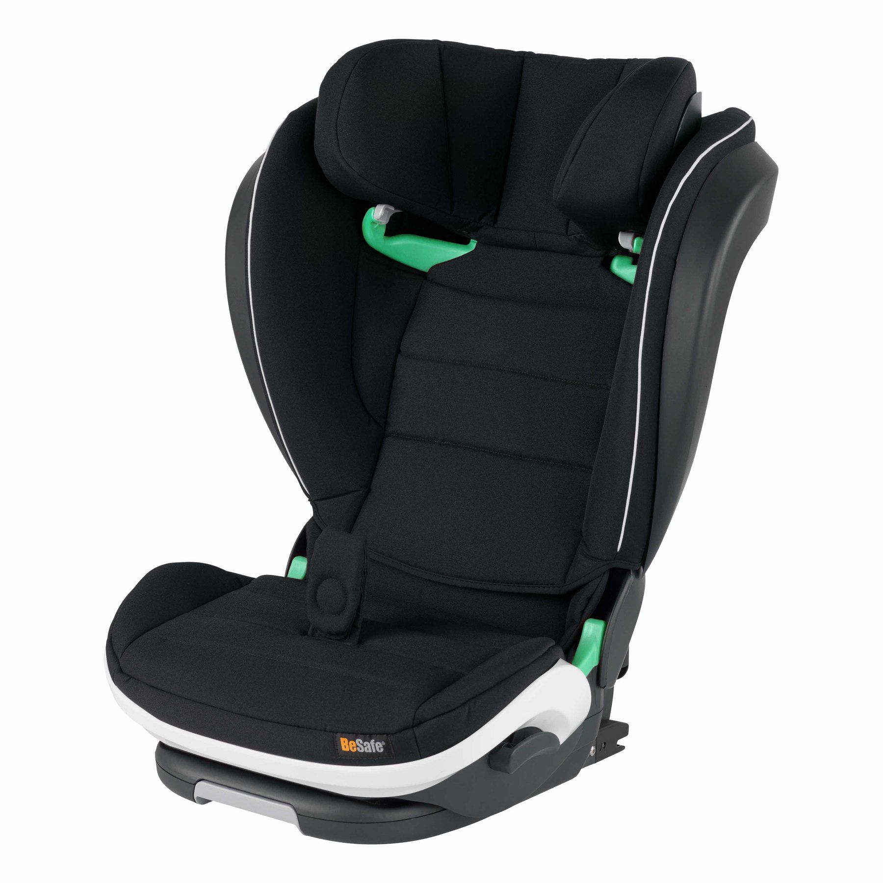 Le rehausseur BeSafe iZi Flex Fix vu de trois quarts côté gauche.