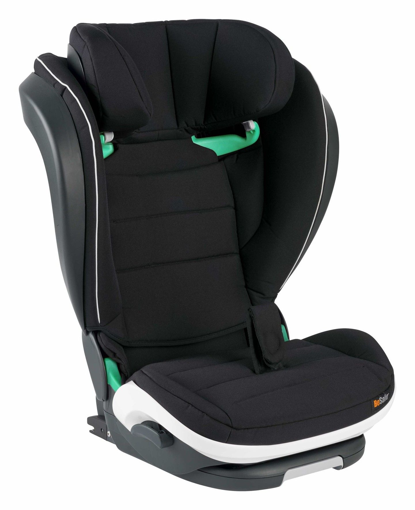 Le rehausseur BeSafe iZi Flex Fix vu de trois quarts, sur fond blanc.