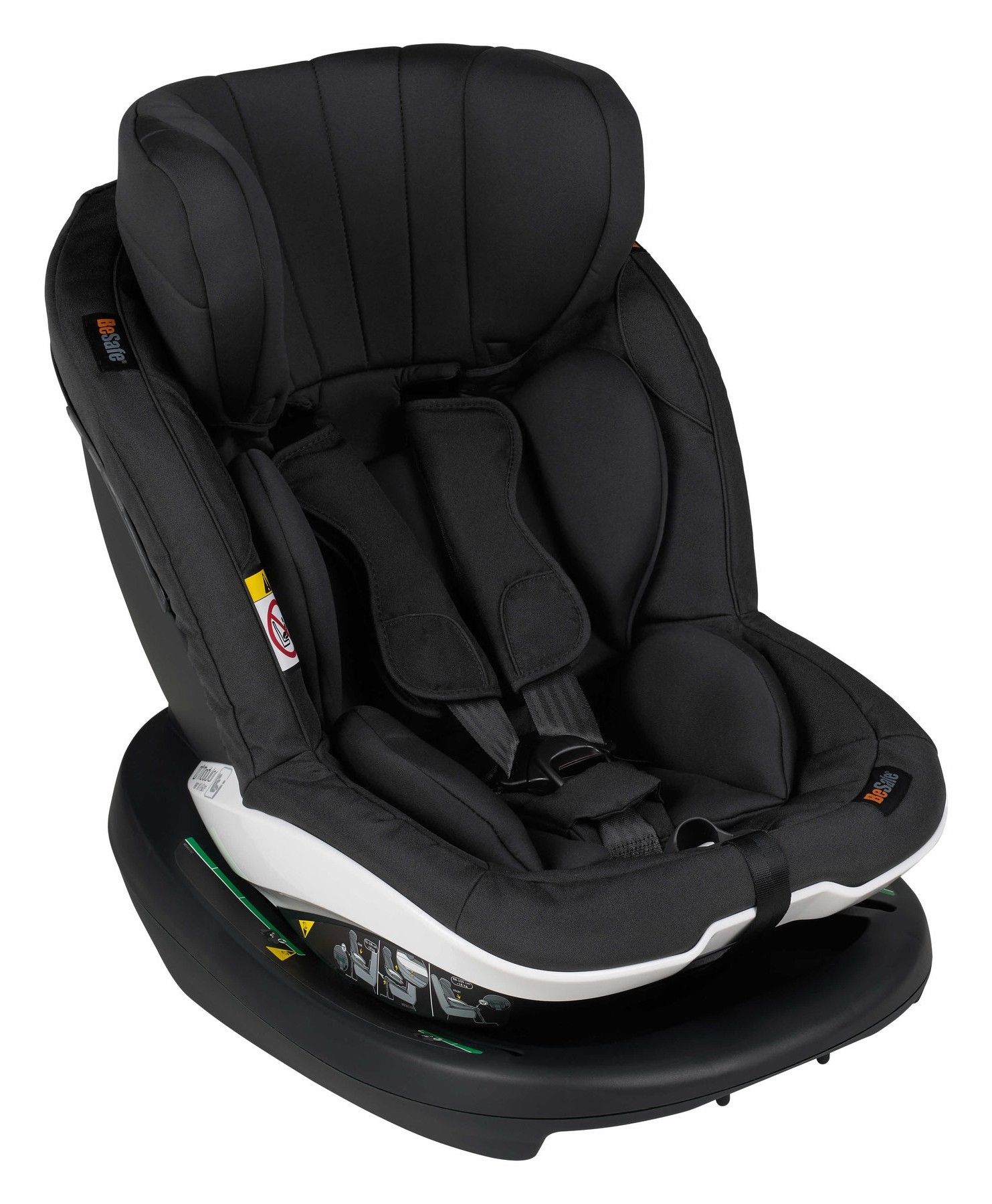 Le siège auto BeSafe iZi Modular RF X1 vu de trois quarts, sur fond blanc.