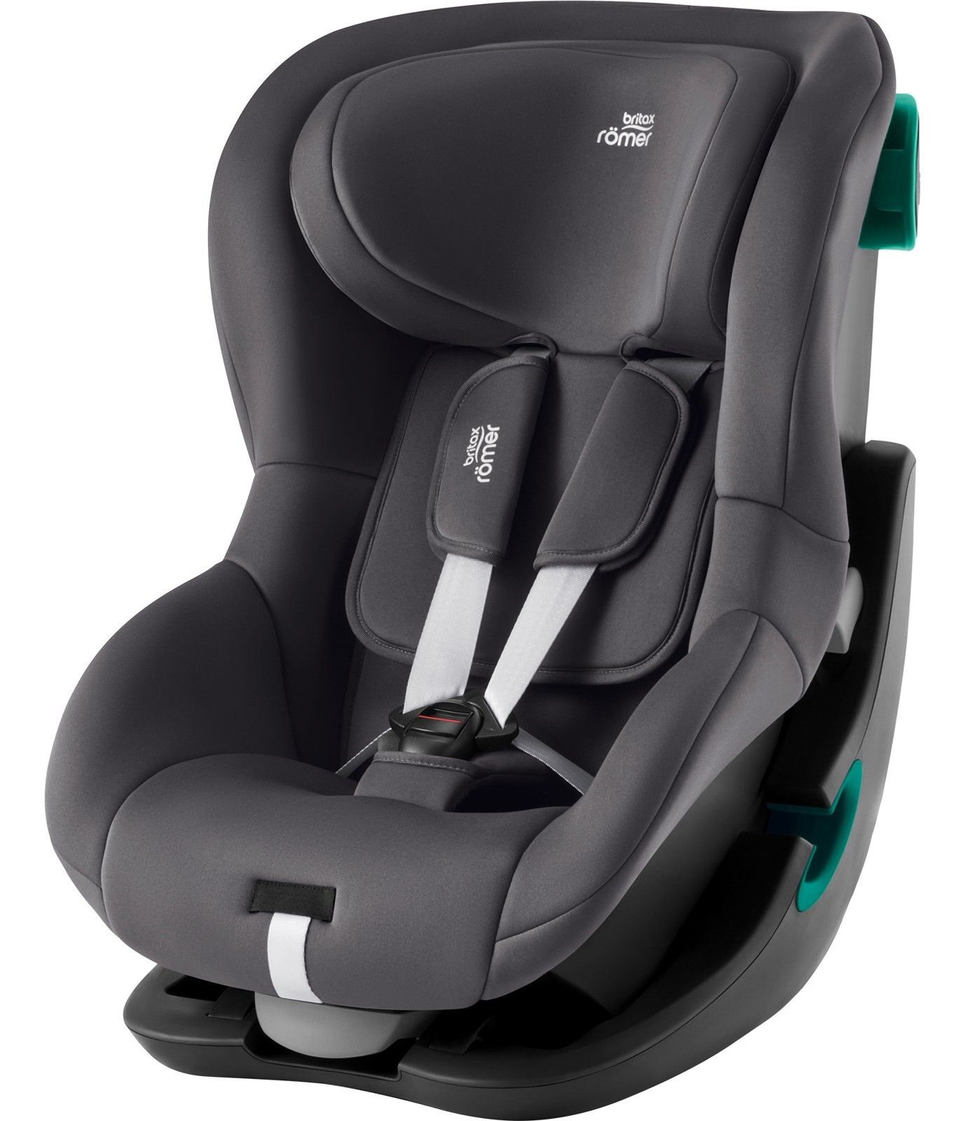 Siège auto Britax Römer King Pro, coloris gris (Midnight Grey), vu de trois quarts