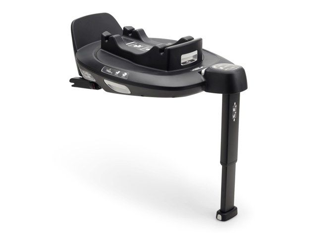 Base ISOFIX 360 Bugaboo by Nuna vue de trois quarts, avec sa jambe de force