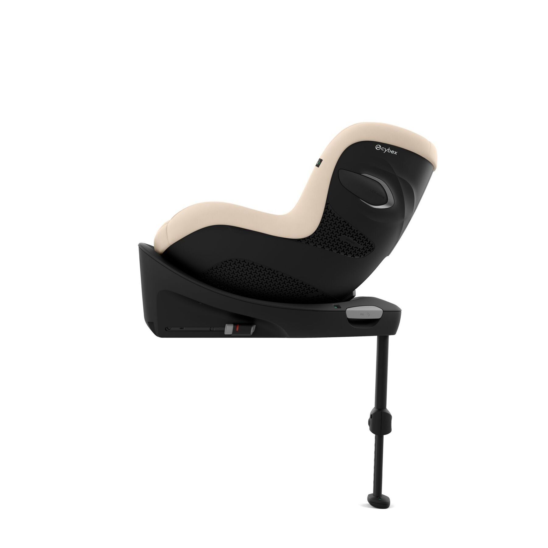 Siège Cybex Sirona Gi i-Size vu de profil, posé sur sa base avec sa jambe de force.