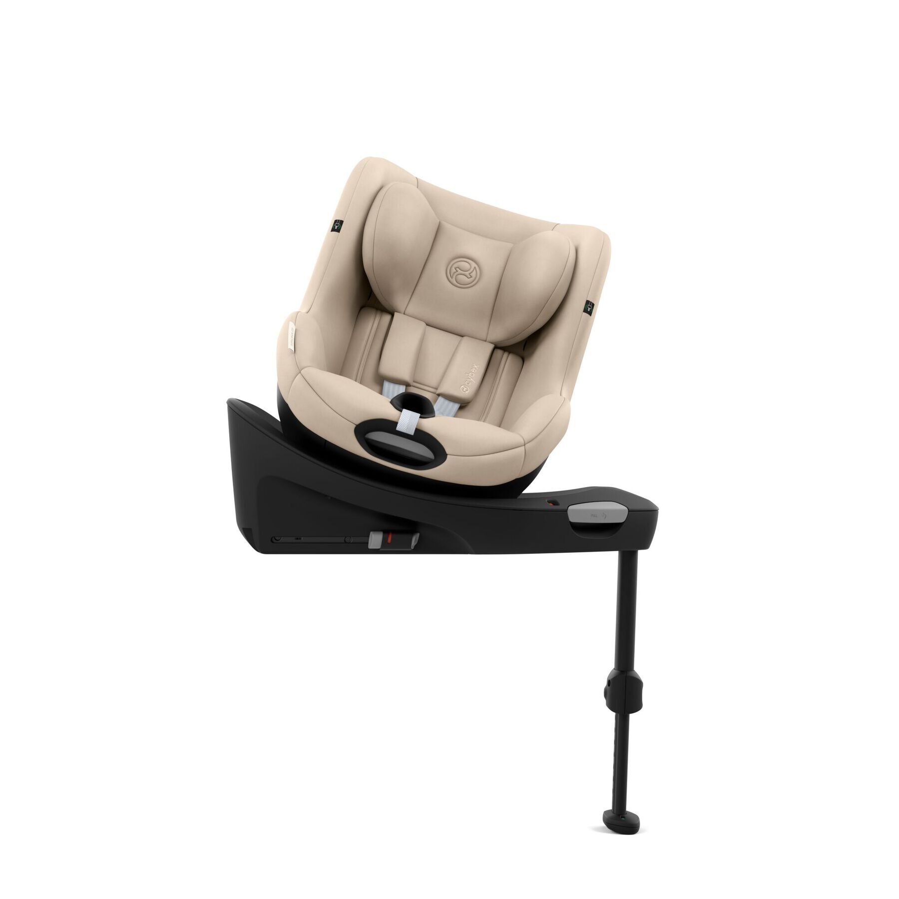Siège Cybex Sirona Gi i-Size vu de face, avec son harnais et son appui-tête.