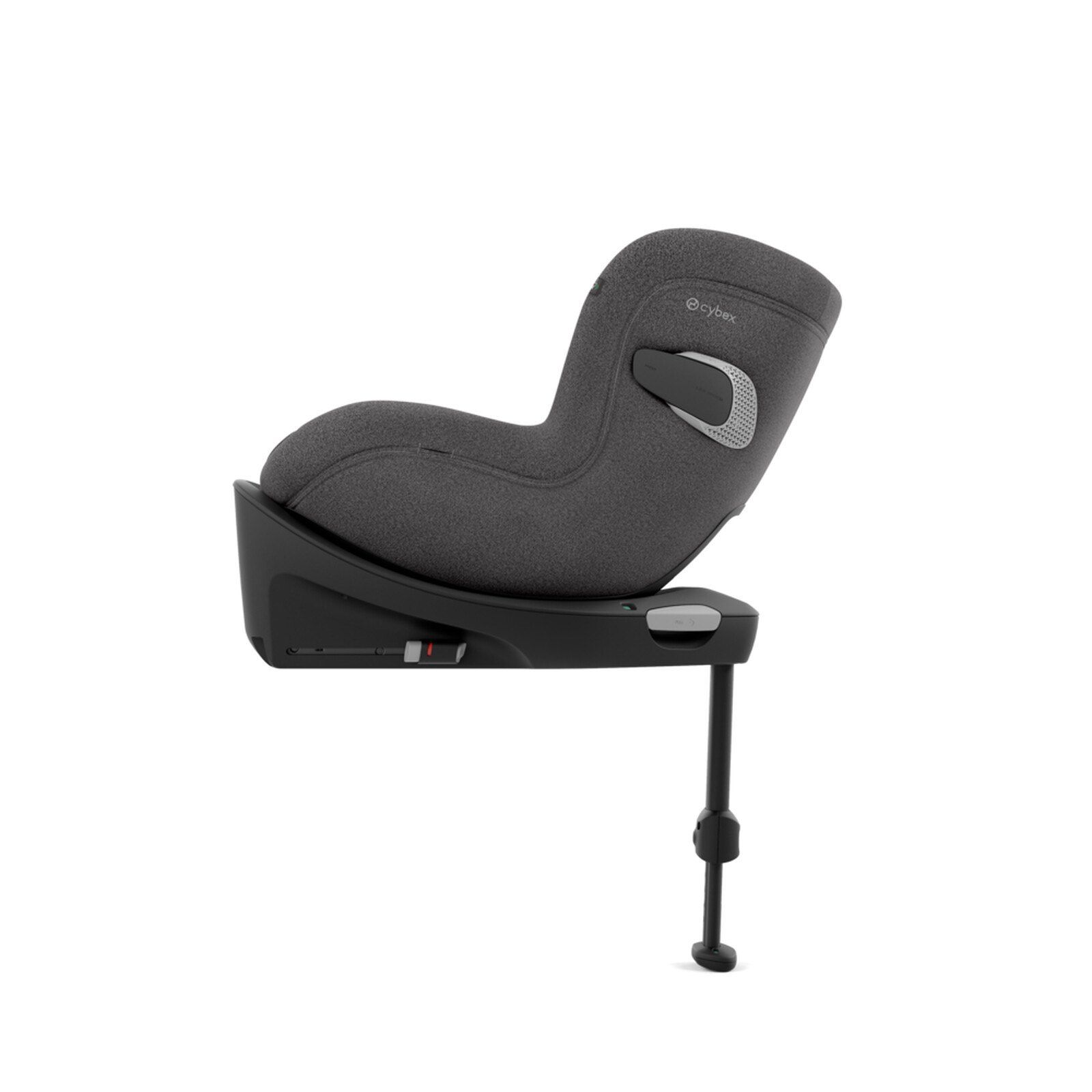 Siège Cybex Sirona Ti vu de profil, posé sur sa base avec sa jambe de force.