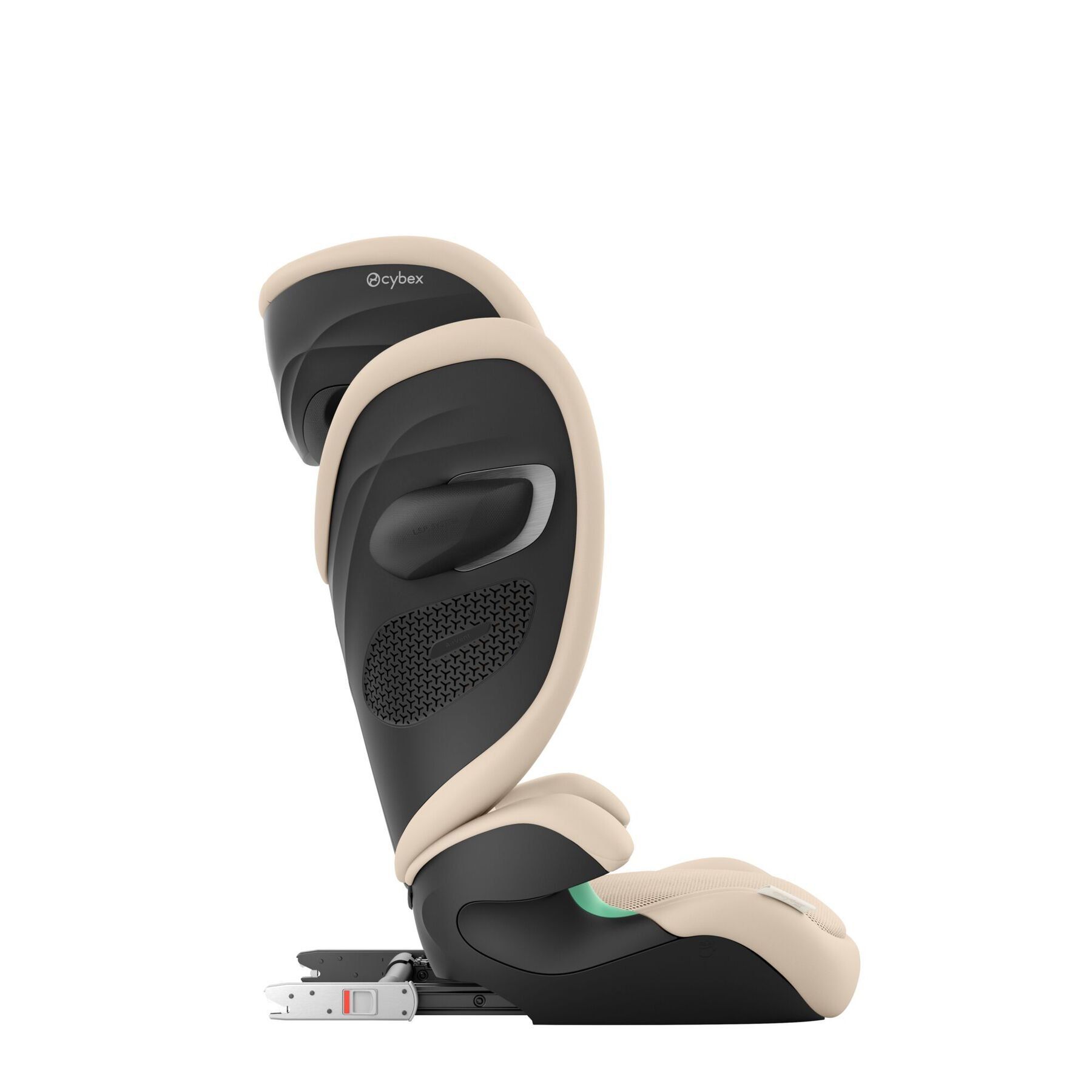 Rehausseur Cybex Solution G2 vu de profil, avec son dossier haut et ses ancrages ISOFIX à l'arrière.