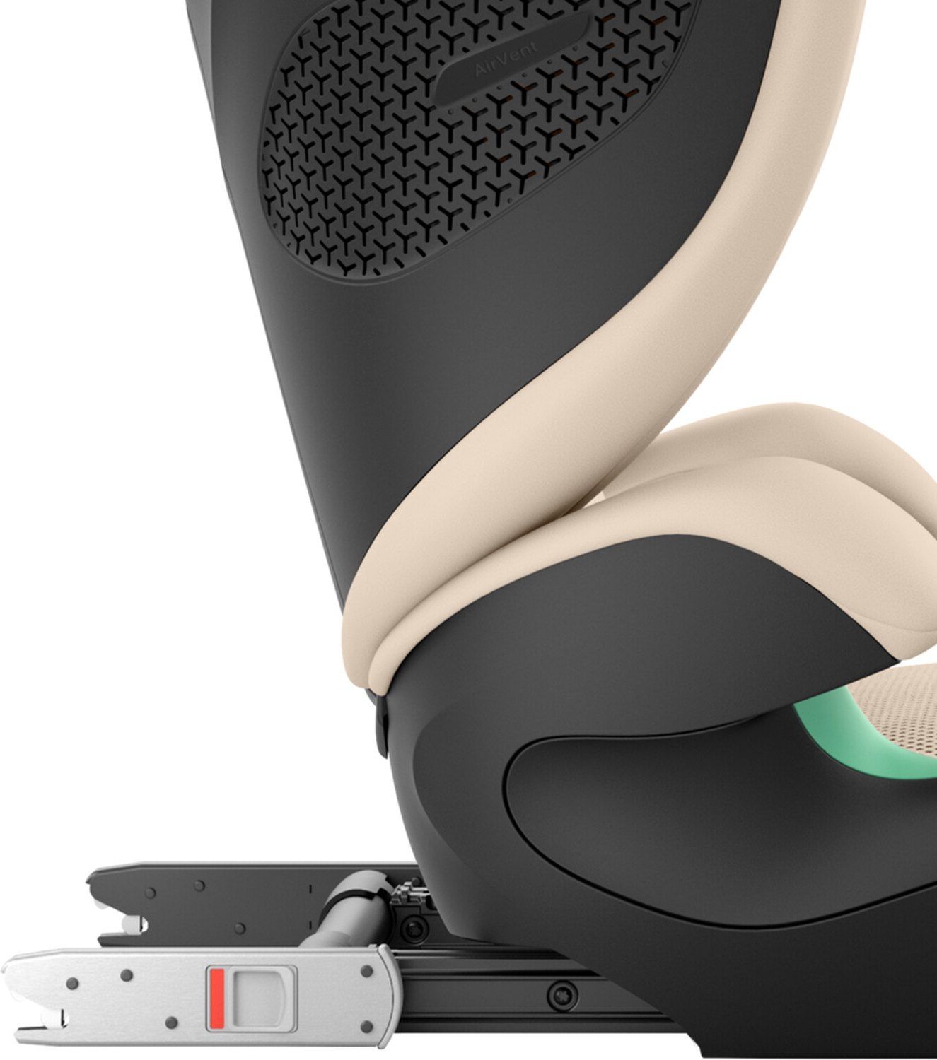 Gros plan sur le connecteur ISOFIX du rehausseur Cybex Solution G2.