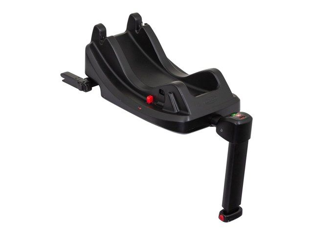 Base ISOFIX Graco IsoFamily i-Size vue de trois quarts, avec sa jambe de force