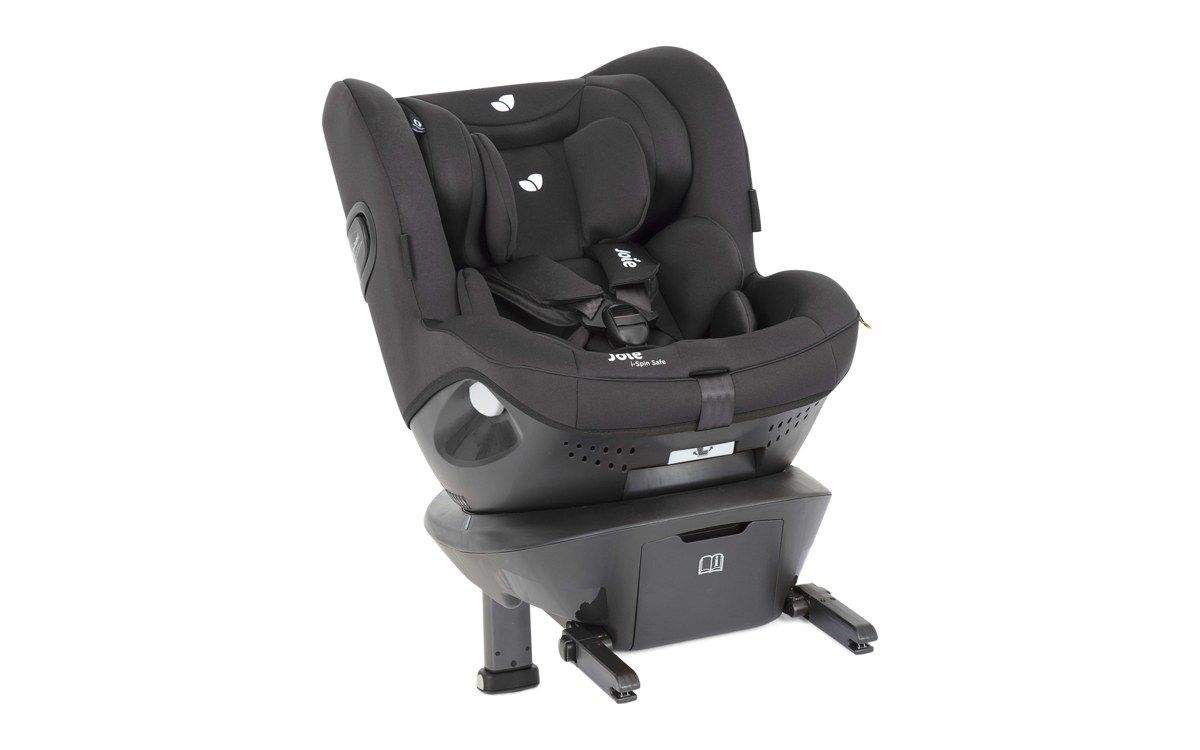 Siège auto dos à la route Joie i-Spin Safe, coloris noir (Coal), vu de trois quarts