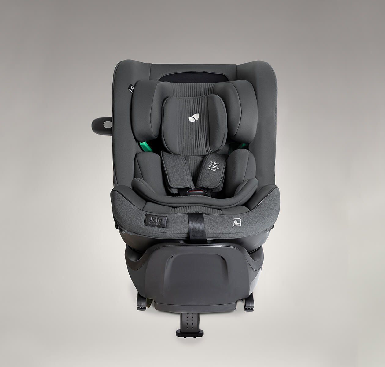 Siège auto pivotant Joie i-Spin XL vu de face, légèrement tourné