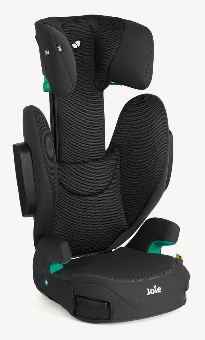 Rehausseur Joie i-Trillo FX vu de trois quarts, appui-tête relevé