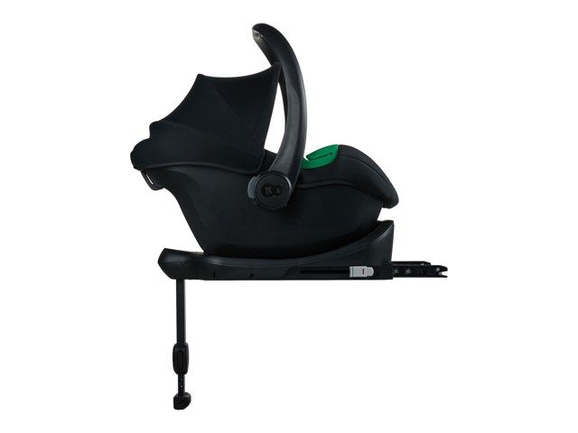 Base ISOFIX Mink FX 2 de Kinderkraft avec le siège Mink Pro 2 posé dessus, vue de profil