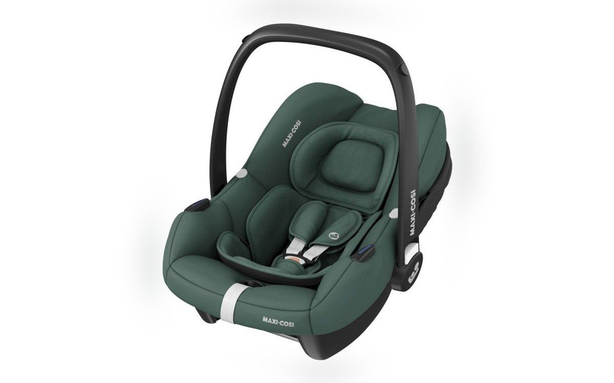Coque bébé Maxi-Cosi CabrioFix i-Size, coloris vert, vue de trois quarts