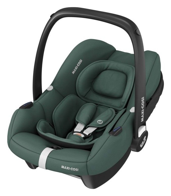 Coque bébé Maxi-Cosi CabrioFix i-Size, coloris vert, vue de trois quarts