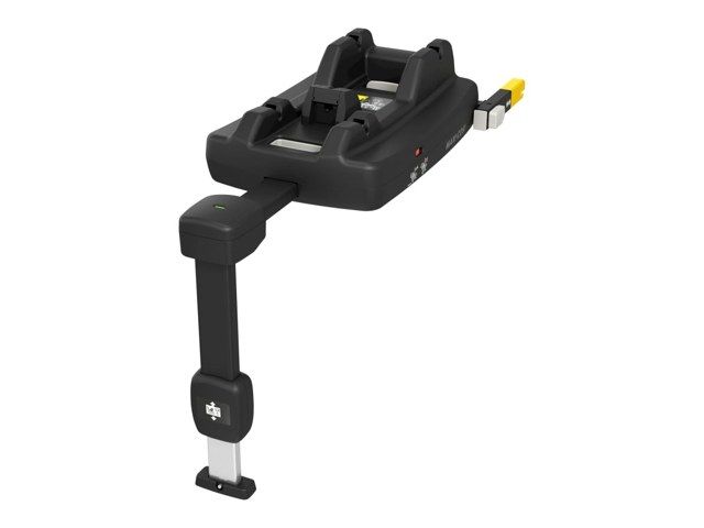 Base ISOFIX Maxi-Cosi Marble vue de trois quarts, avec sa jambe de force et ses connecteurs ISOFIX