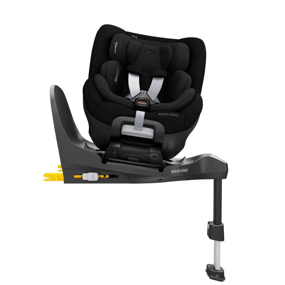 Siège auto Maxi-Cosi Mica 360 Pro sur sa base, vu de trois quarts