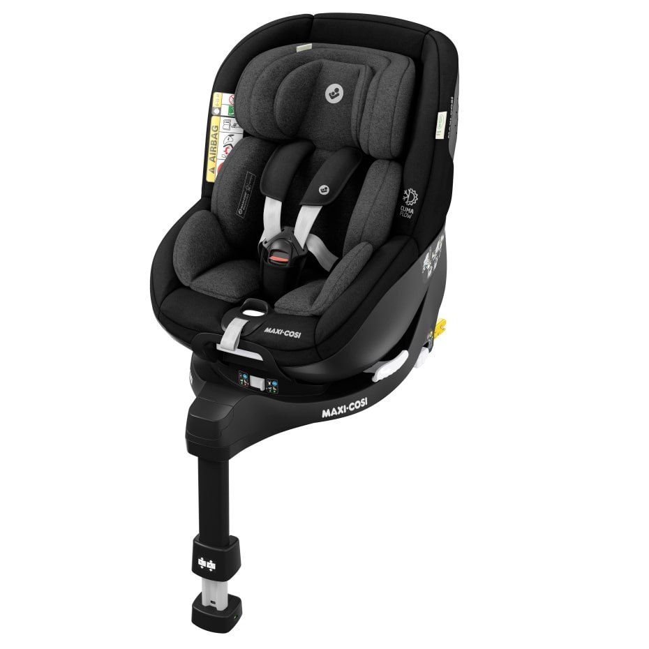 Maxi-Cosi Mica Pro Eco i-Size vu de trois quarts, avec son pied de support