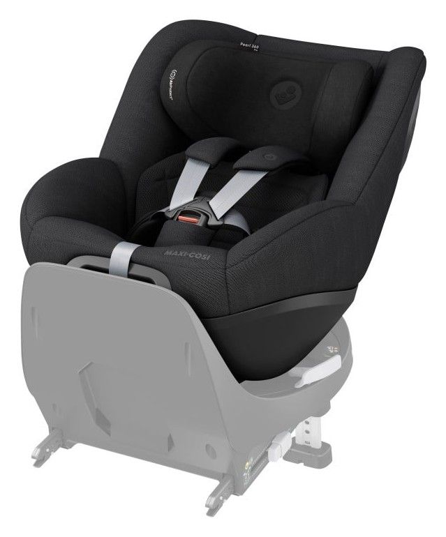 Siège auto pivotant Maxi-Cosi Pearl 360 Pro, coloris noir, vu de trois quarts