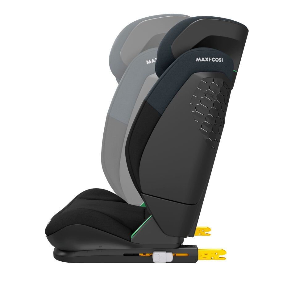 Maxi-Cosi RodiFix S i-Size de profil, avec l'appui-tête relevé en transparence
