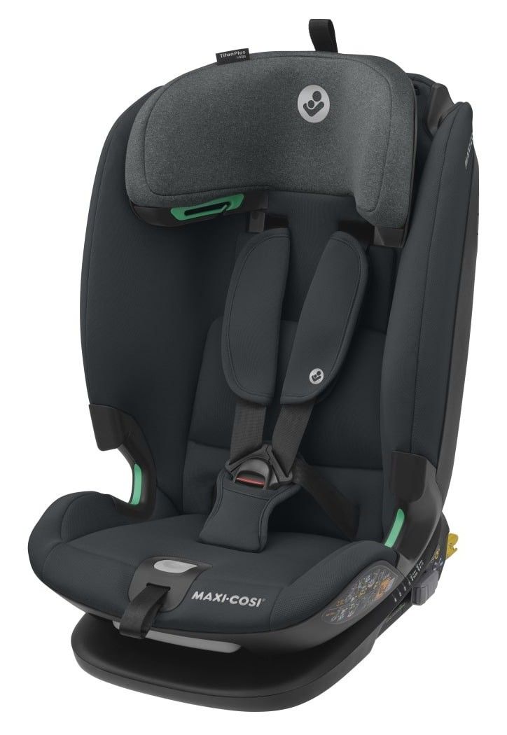 Siège auto Maxi-Cosi Titan Plus i-Size, coloris gris foncé, vu de trois quarts